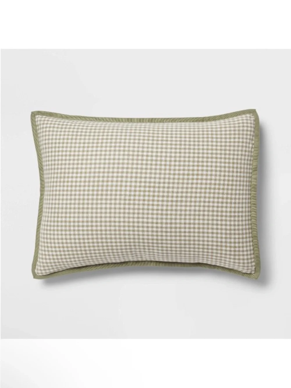 NWT King Mini Gingham Comforter and Sham Set Moss Green - Threshold